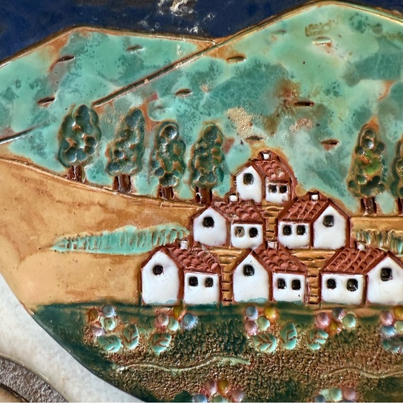 Arcil Lousa Portugal Ceramic Artisan Mission Pueblo Pottery, Hanging/Trivet Art - Picture 6 of 9